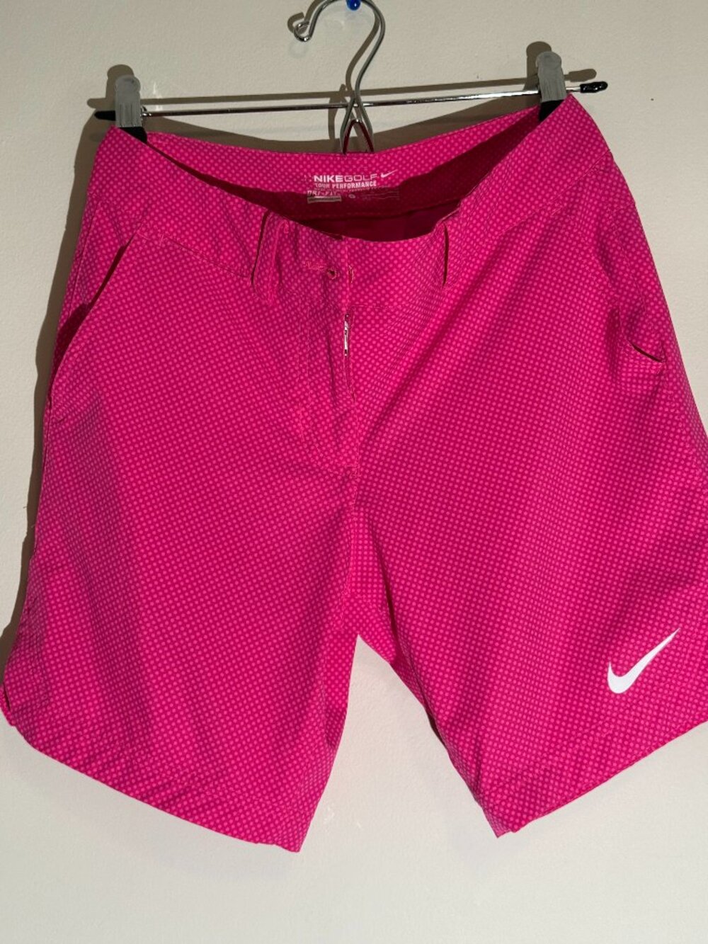 Nike Golf Tour Performance Pink Polka Dot Dri-Fit Shorts | Size 0
